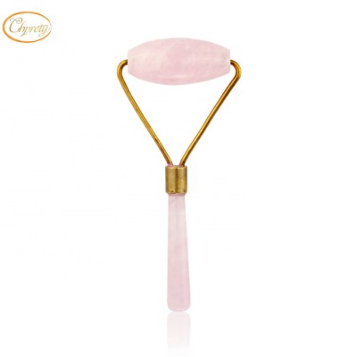 Professional custom design portable handheld natural rose quartz jade  massage roller beauty products